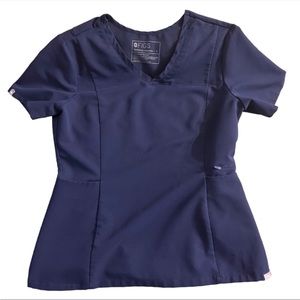 Navy Blue Figs Scrub Top - Small